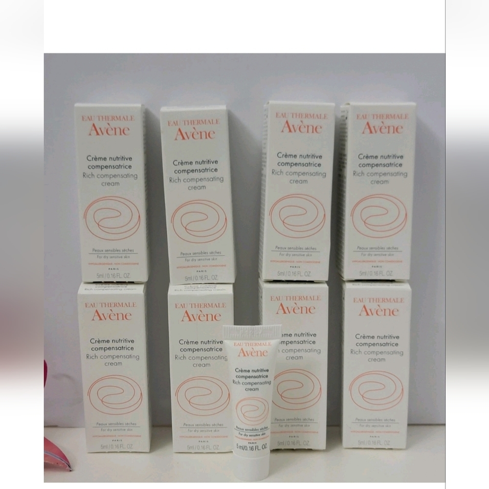 8 pk Avene Rich Compensating Cream 0.16 oz / 5mL - Mini Sample Size for Dry Skin